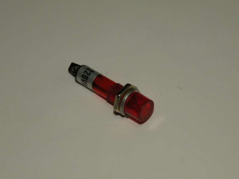 Kontrolka 220V 6mm czerwona CB-100553