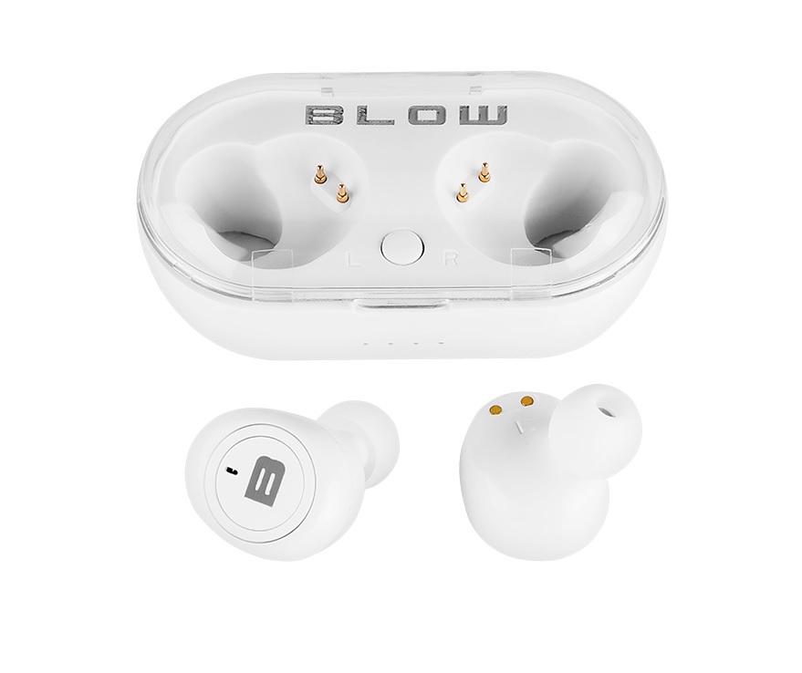 Słuchawki Blow Earbuds BTE100 białe CB-1253 - Kliknij obrazek, aby zamknłć