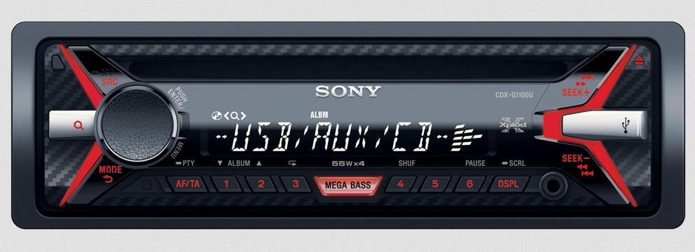Radioodtwarzacz Sony CDX-G1100U Red CB-20174