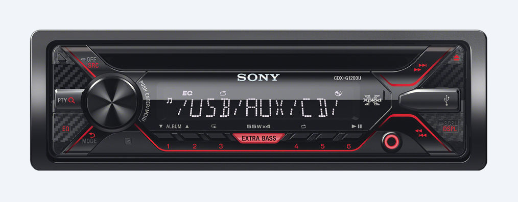 Radioodtwarzacz Sony CDX-G1200U Red CB-20263
