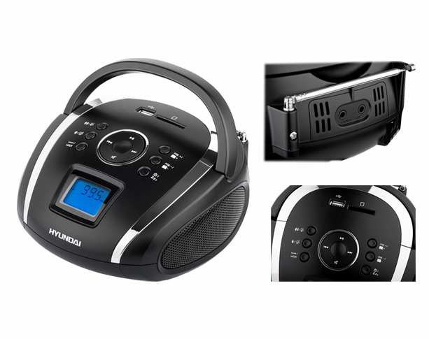 Radio Boombox Hyundai TR1088 czarny CB-20265 - Kliknij obrazek, aby zamknłć