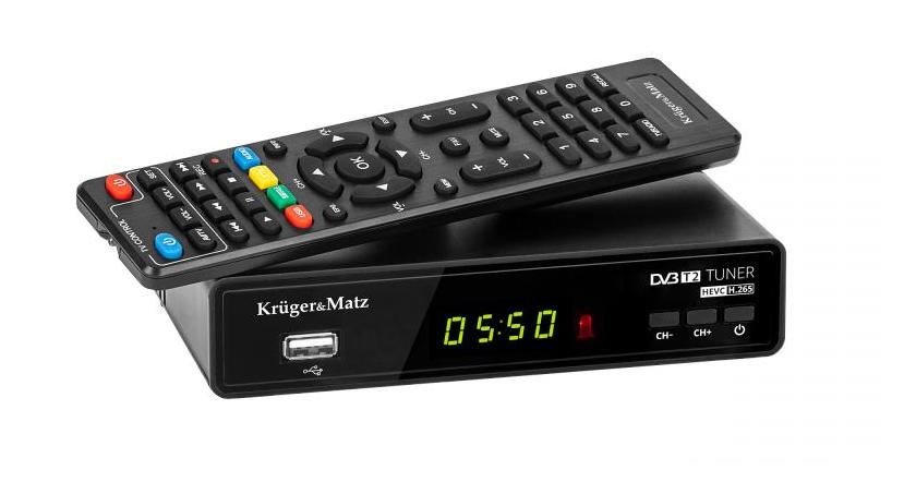 Tuner DVB-T2 MPEG-4 Kruger&Matz HEVC CB-350034