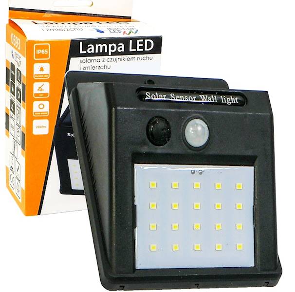 Lampa LED solarna 20xSMD czujnik ruchu CB-400691