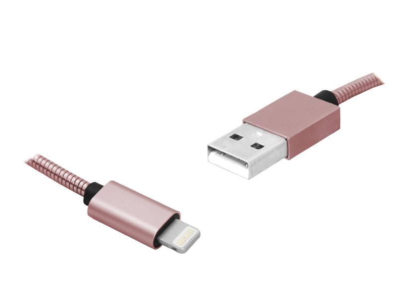 Kabel iPhone - USB rĂłĹźowy 1m CB-5003K