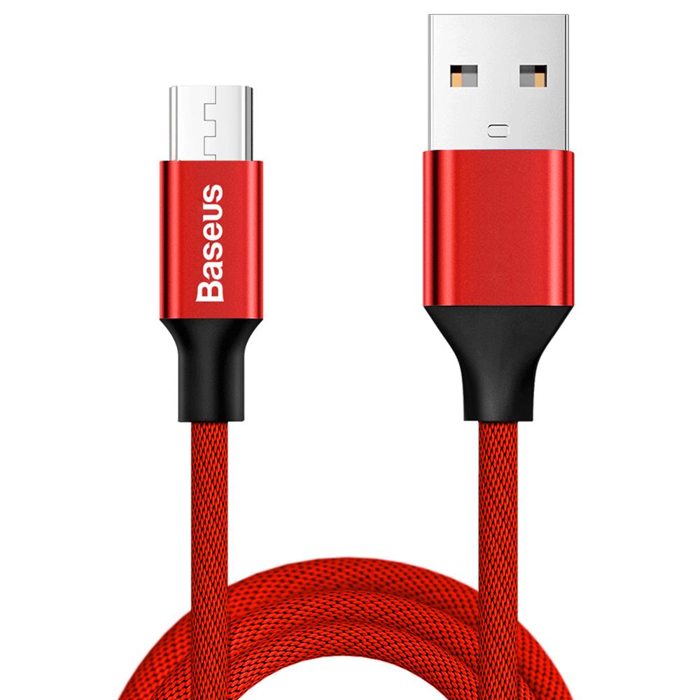 Kabel USB - USB micro 1.5m czerwony 2A CB-5082K