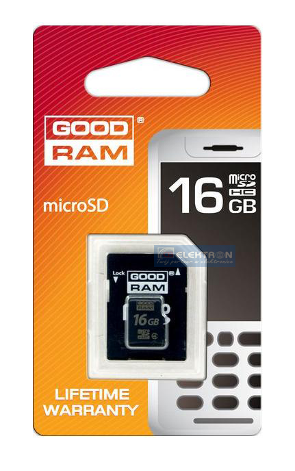 Karta pamięci GoodRam microSD 16GB CB-51033 - Kliknij obrazek, aby zamknłć