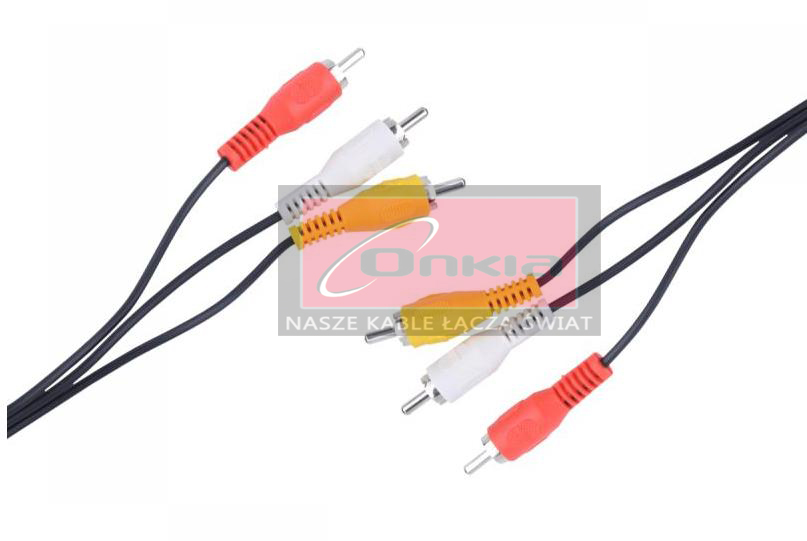 Kabel Onkia 3xRCA-3xRCA 1.8m Eco ON-5150