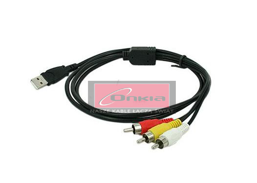 Kabel Onkia USB-3xRCA 1.5m Economy ON-5220