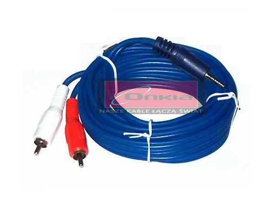 Kabel Onkia Jack 3.5-2xRCA 4mm 3m Economy ON-5247