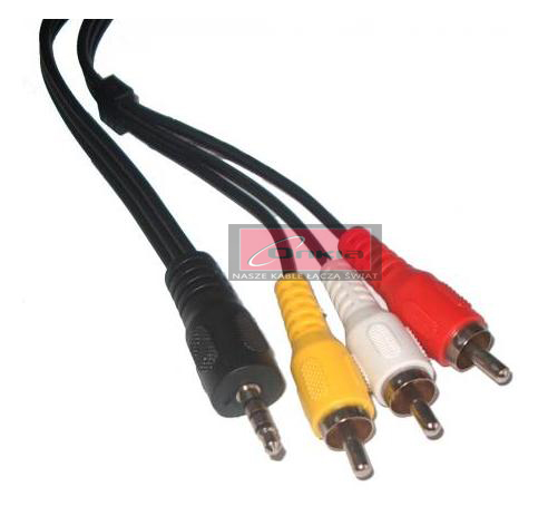 Kabel Onkia Jack 3.5 4pol. -3xRCA 1.5m Eco ON-5291