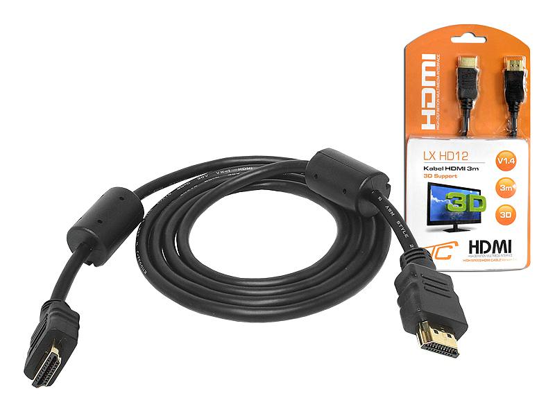 Kabel HDMI-HDMI 3m + filtry CU CB-5358 - Kliknij obrazek, aby zamknłć