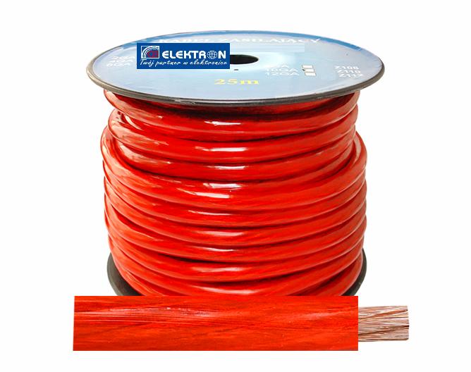 Kabel zasilający 12mm CCA czerwony CB-5517