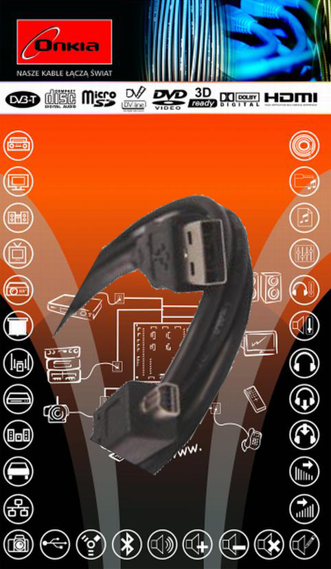 Kabel Onkia FotoNikon Canon - USB 1.5m ON-5567