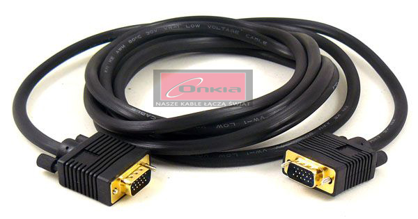 Kabel Onkia Gold SVGA wtyk-wtyk 3m Economy ON-5604
