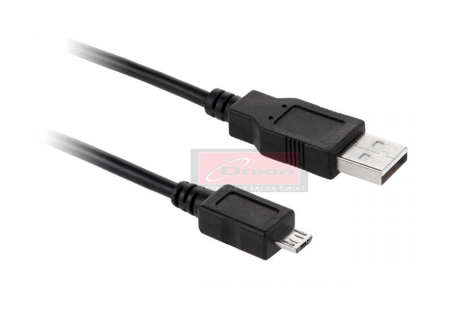 Kabel Onkia microUSB - USB czarny 1m CB-5835 - Kliknij obrazek, aby zamknłć