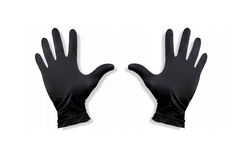 Rękawice nitrylowe czarne roz.XL100szt CB-70684
