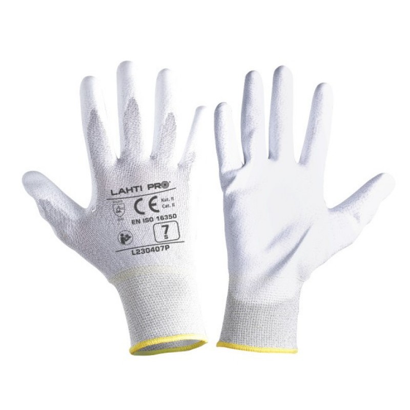 Rękawice antystatyczne białe 9 L230409K CB-7102
