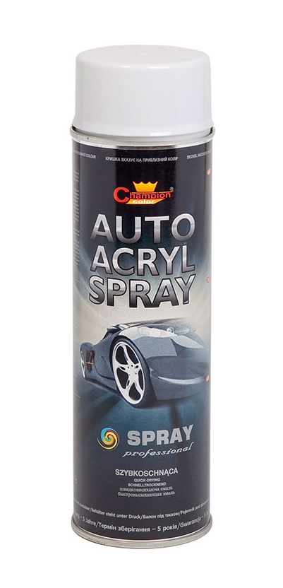 Spray akrylowy biały połysk 500ml Champ. CB-710208 - Kliknij obrazek, aby zamknłć