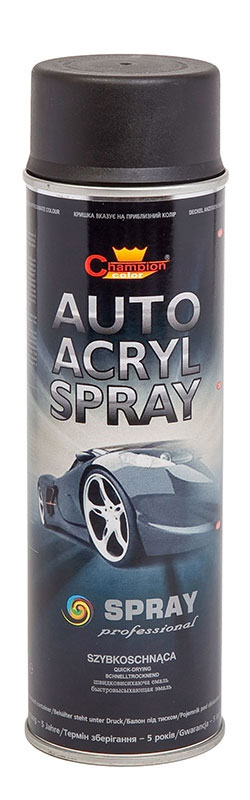 Spray czarny MAT 500ml R9011 Champion CB-710247 - Kliknij obrazek, aby zamknłć