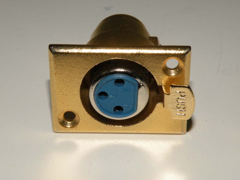 Gniazdo XLR 3-pin żeńskie złote CB-80227 - Kliknij obrazek, aby zamknłć