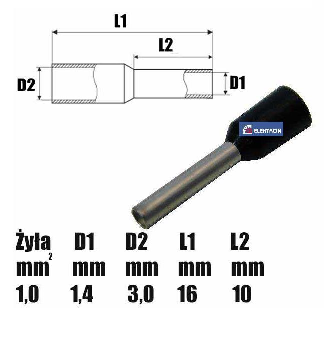 Konektor izolowany kołek 1,4mm/3mm CB-83035