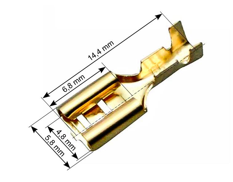 Konektor nieizolowany żeński 4.8x0.5mm CB-83044