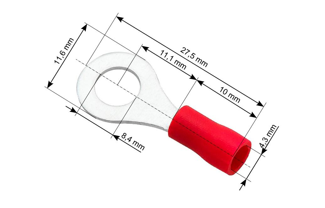 Konektor izolowany oczko M8/0.5-1.5mm CB-83209