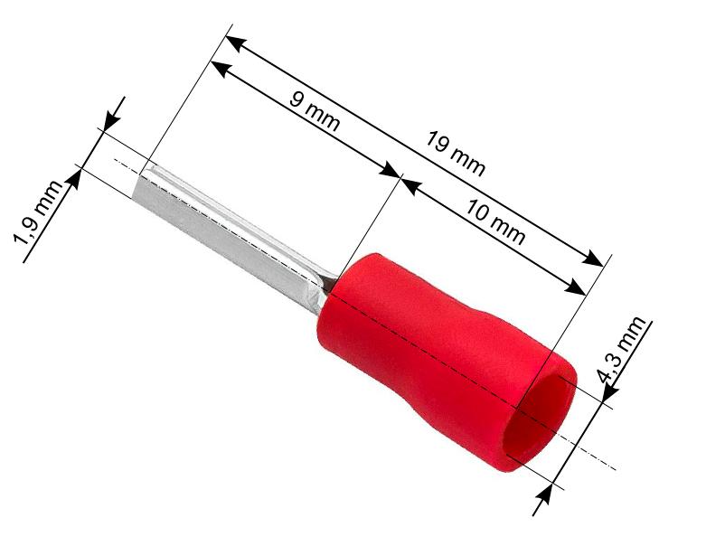 Konektor izolowany kołek 1.9mm/19mm/4,3mm CB-83262