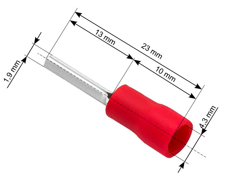 Konektor izolowany kołek 1.9mm/23mm/4,3mm CB-83265